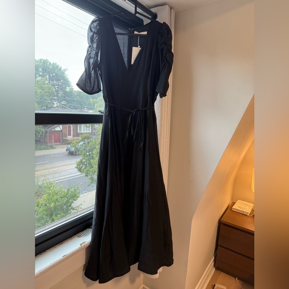 OAK + FORT Black Long Sleeve Dress